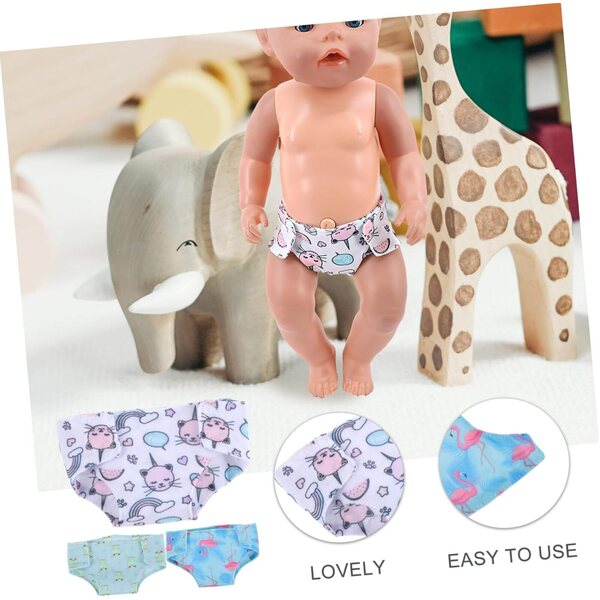 Mikinona Mutandine per Bambole 18 Pollici Set 3 Pezzi Colori Assortiti Tessuto