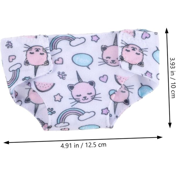 Mikinona Mutandine per Bambole 18 Pollici Set 3 Pezzi Colori Assortiti Tessuto