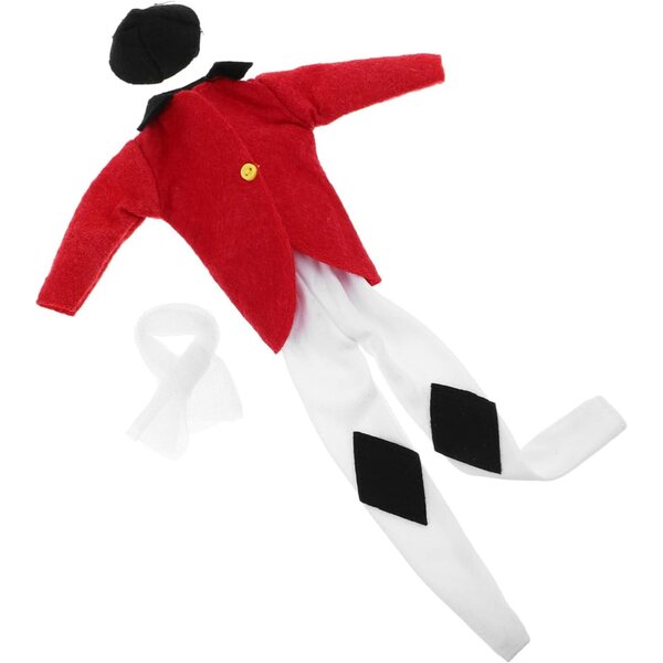 BESPORTBLE Completo da Equitazione per Bambole 30 cm con Cappello Sciarpa Giacca e Pantaloni