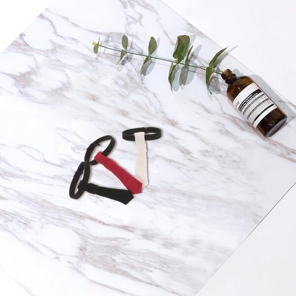 Set 3 Cravatte Miniature in Tessuto Morbido Nero Bianco Rosso per Pupazzi Moda DIY