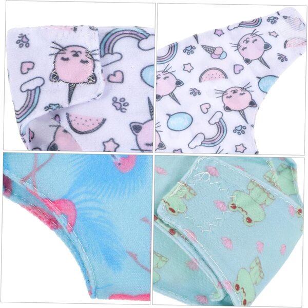 Set mit 3 Höschen für 18-Zoll-Puppen aus waschbarem und verstellbarem Stoff