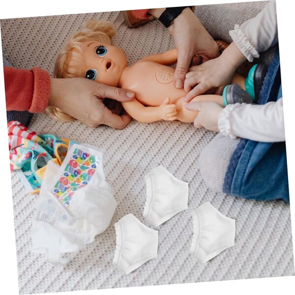 Vaguelly Miniaturhöschen für Puppen aus wiederverwendbarem und atmungsaktivem Stoff, 3er-Set