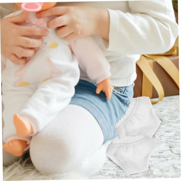 Vaguelly Miniaturhöschen für Puppen aus wiederverwendbarem und atmungsaktivem Stoff, 3er-Set