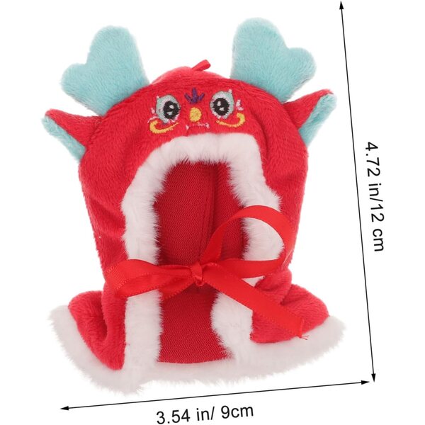 Mantello per Bambole in Stoffa Rosso, Leggero e Resistente - Accessorio Decorativo 12x9 cm