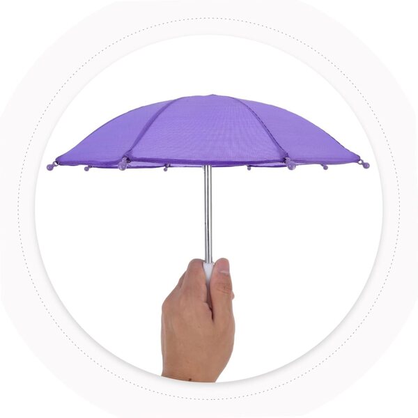 GALPADA Ombrello Mini Viola per Casa delle Bambole, Decorazione Miniatura Resistente