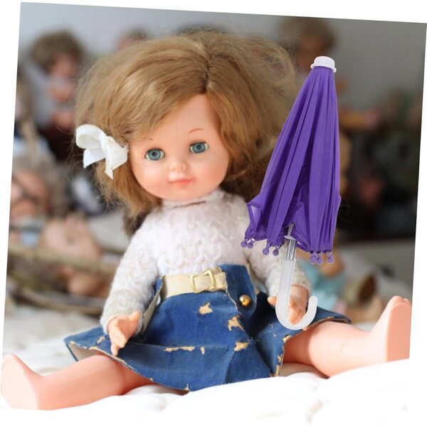 GALPADA Ombrello Mini Viola per Casa delle Bambole, Decorazione Miniatura Resistente