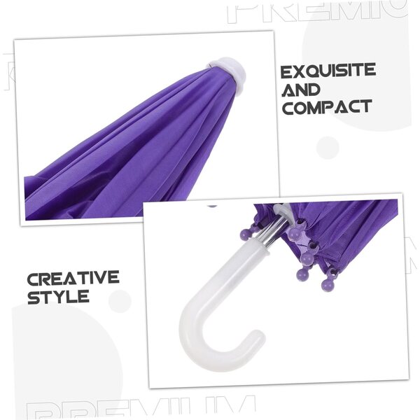 GALPADA Ombrello Mini Viola per Casa delle Bambole, Decorazione Miniatura Resistente