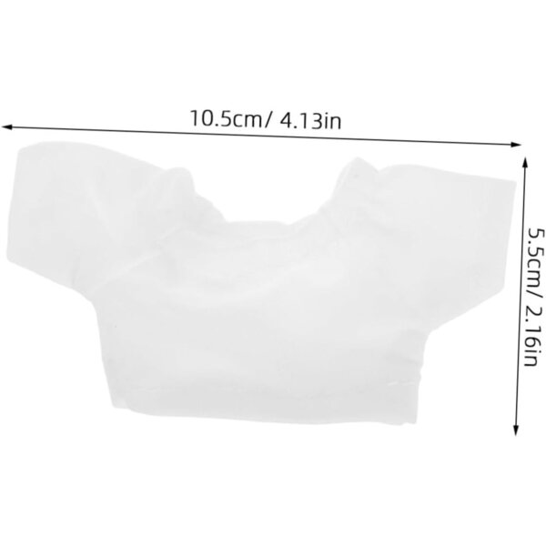 BESPORTBLE 6 Magliette Bianche Base con Colletto Elegante per Orsi di Peluche e Bambole