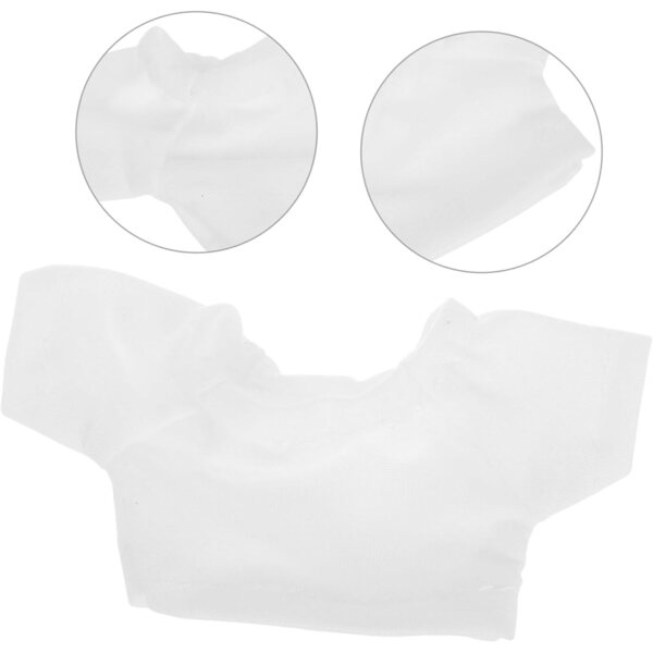 BESPORTBLE 6 Magliette Bianche Base con Colletto Elegante per Orsi di Peluche e Bambole