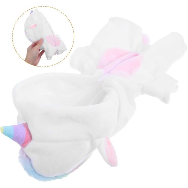 Einhorn-Pyjama-Set für 20 cm große Puppen – weiches und leicht zu tragendes Plüschkostüm