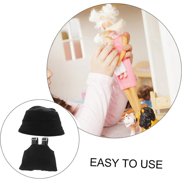 Puppenkleidung mit Mini-Hut und Hose mit Hosenträgern – DIY-Dekorationszubehör