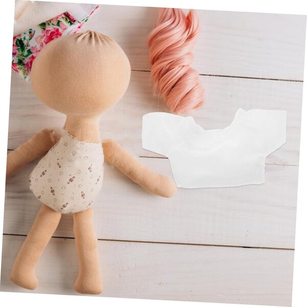 Magliette Bianche per Orsi di Peluche 13 cm - Set 6 Pezzi con Colletto Elegante