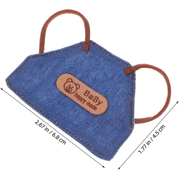 Beaupretty 4 Grembiuli Miniature in Denim per Bambole Casa Cucina e Feste