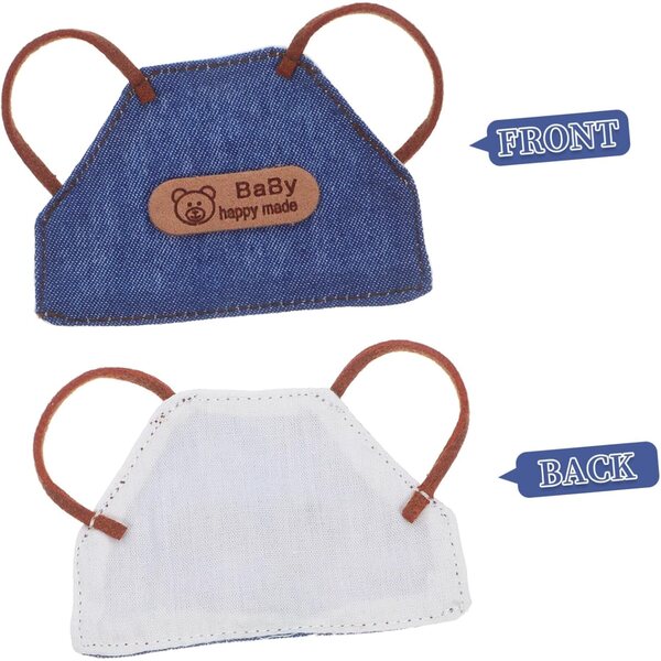 Beaupretty 4 Grembiuli Miniature in Denim per Bambole Casa Cucina e Feste