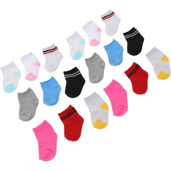 Vaguelly 9 Paia Calzini Mini Cotone per Bambole Colorati e Accessori Creativi