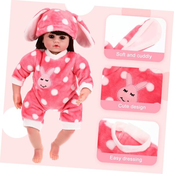 Morbido Peluche Tuta Mini Jumpsuit per Bambole 18'' Facile da Indossare e Giocare