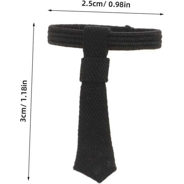 3 Mini Cravatte per Bambole in Tessuto Morbido Colorate Accessori Artigianali 1/12