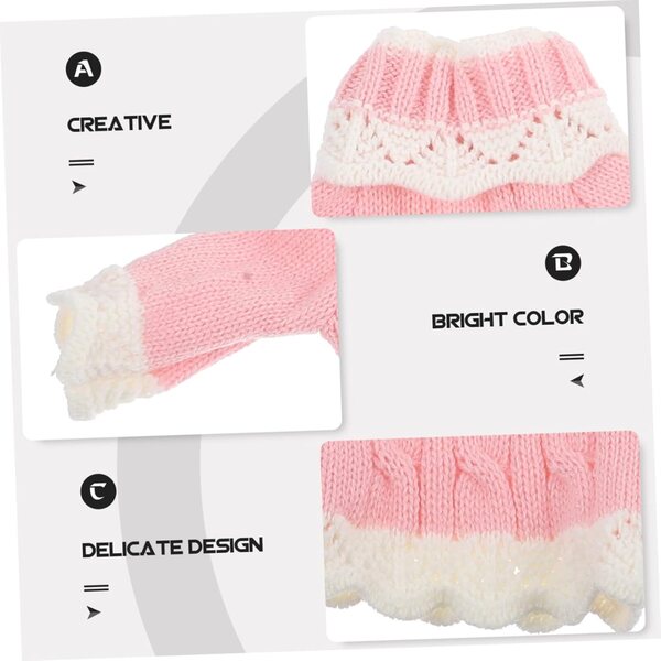 ERINGOGO Set Vestiti Invernali Bambole 60 cm con Maglione, Cappello e Scarpe Rosa