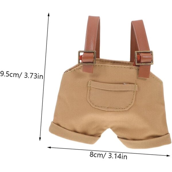 GALPADA Tuta Denim in Cotone Morbido per Bambole Orsetto 17 cm, Abiti Intercambiabili