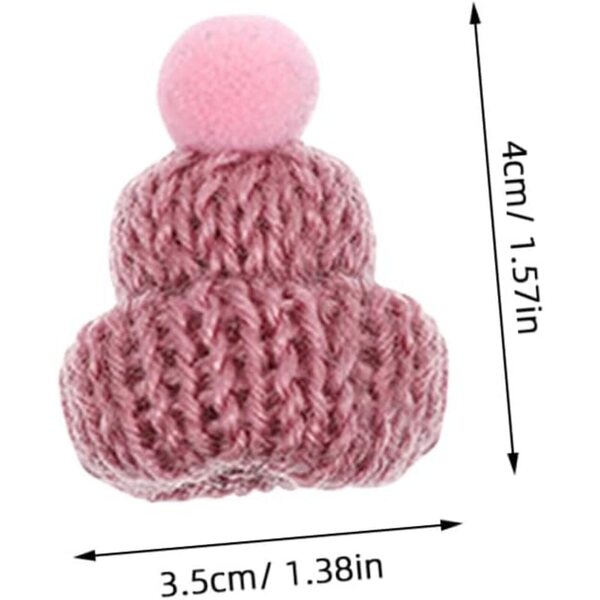 BESTonZON 12 Mini Cappellini in Lana per Bambole e Decorazioni Natalizie Colorate