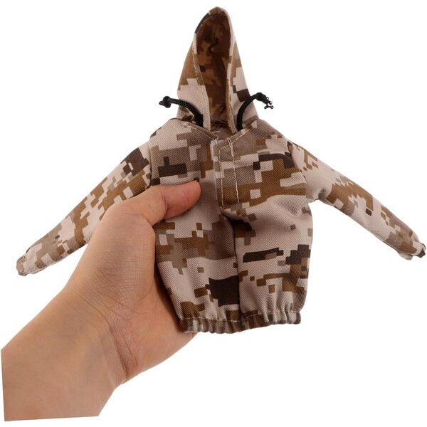 Vaguelly-Camouflage-Outfit für 12-Zoll-Puppen mit Sweatshirt und taktischen Schuhen