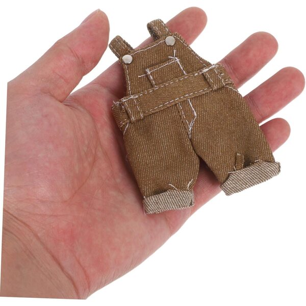 BESTonZON Teddybär-Kleidung, hellbrauner Overall für 12 cm große Puppen