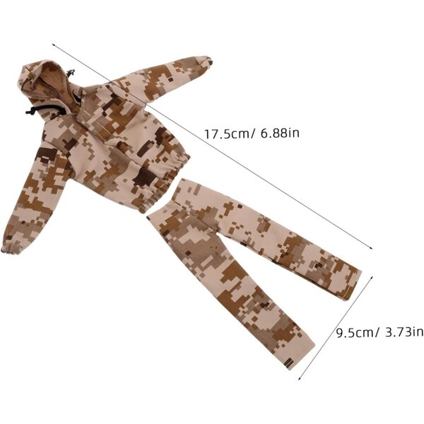 Puppenkleidung, Militär-Tarnuniform für 12-Zoll-Puppen mit Jacke und Schuhen