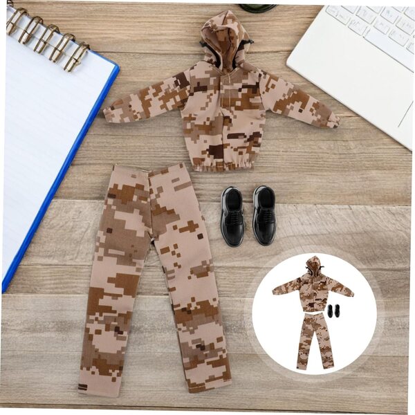 Puppenkleidung, Militär-Tarnuniform für 12-Zoll-Puppen mit Jacke und Schuhen