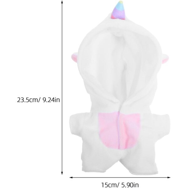 iplusmile Vestito Unicorno per Bambola 20 cm in Peluche Morbido e Comodo