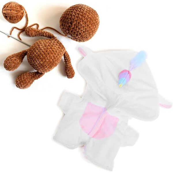 iplusmile Vestito Unicorno per Bambola 20 cm in Peluche Morbido e Comodo