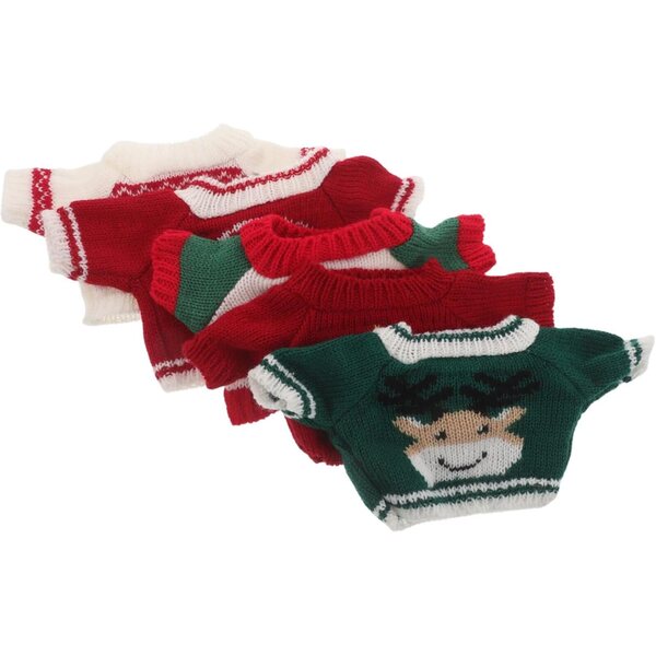 ERINGOGO 5 Maglioni Natalizi per Bambole Orsetti in Morbido Cotone, Decorazioni Invernali