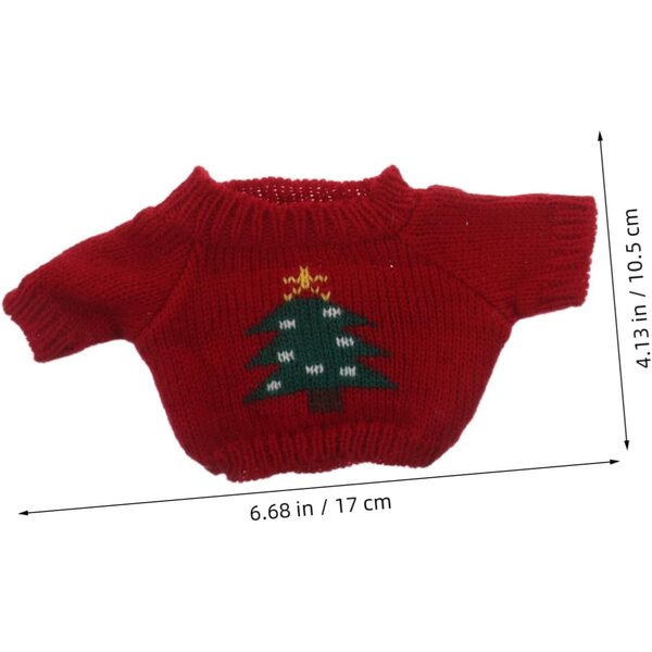 ERINGOGO 5 Maglioni Natalizi per Bambole Orsetti in Morbido Cotone, Decorazioni Invernali