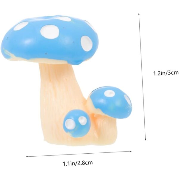 HEMOTON 8 pezzi Funghi Miniatura in Resina Decorazioni Colorate per Giardino e Micro Paesaggi