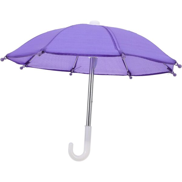 Miniatur-Regenschirm aus lila Spitze für Puppen – handgefertigtes und robustes dekoratives Accessoire