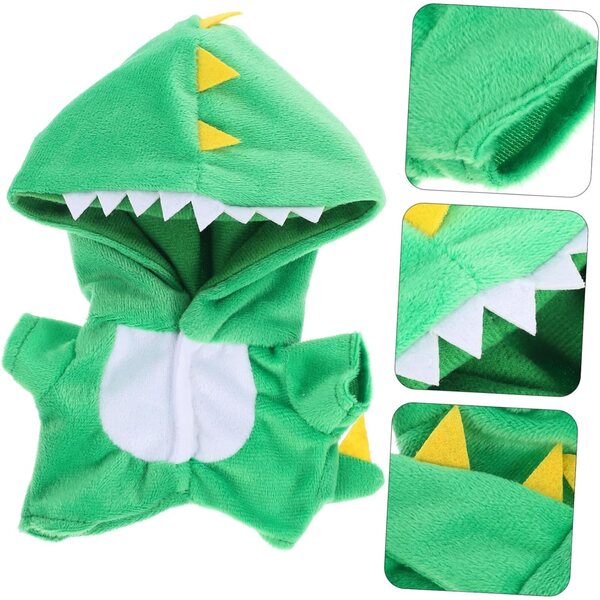 Vestiti per Bambole in Plush con Costume Preistorico Morbido e Traspirante