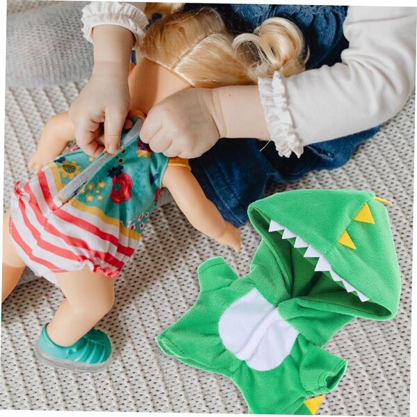 Vestiti per Bambole in Plush con Costume Preistorico Morbido e Traspirante