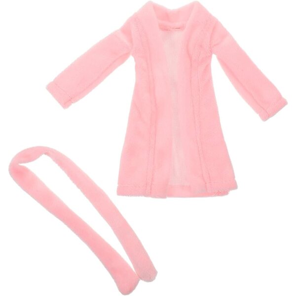 Didiseaon Mini Accappatoio Rosa per Bambole – Vestaglia Morbida e Lavabile 17x15 cm