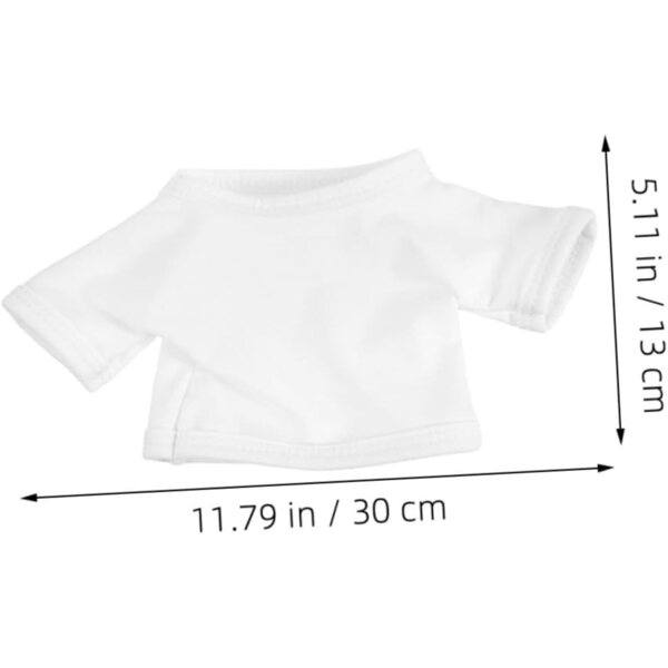 Vestito Bianco per Orsacchiotti di Peluche 35 cm, Maglietta Corta Morbida e Resistente