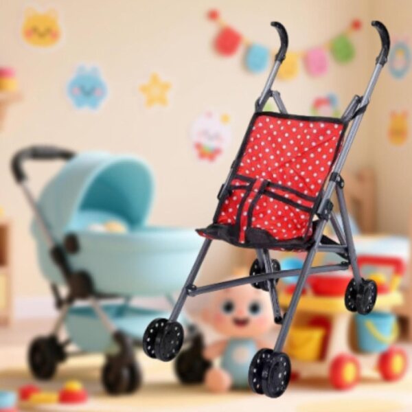 Fiocias Leichter Puppenwagen – realistischer Klappwagen für Kinder ab 3 Jahren