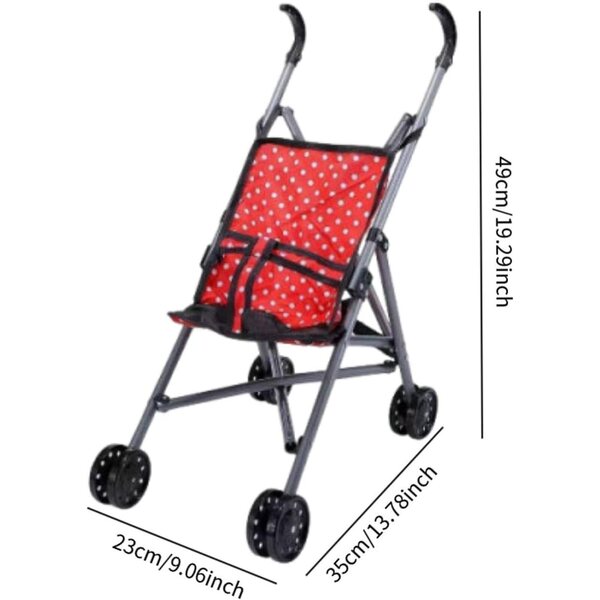 Fiocias Leichter Puppenwagen – realistischer Klappwagen für Kinder ab 3 Jahren