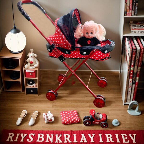 Baby Doll Vistnale con Passeggino e 8 Accessori, Gioco Educativo e Interattivo