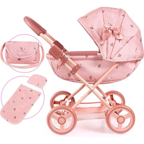 Bayer Design faltbarer Puppenwagen mit Tasche, Kissen und Decke