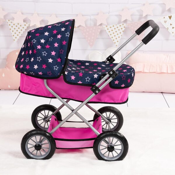 Smarty Bayer Design Puppenwagen mit Zubehör und Umhängetasche