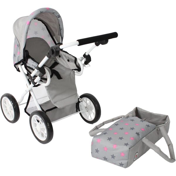 Bayer Chic 2000 Leni 3 in 1 Kombi-Kinderwagen für Puppen, verstellbarer Griff, faltbar