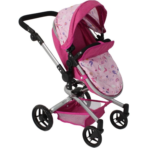 Bayer Chic 2000 Yolo 2 in 1 passeggino per bambole 3-8 anni unicorno rosa