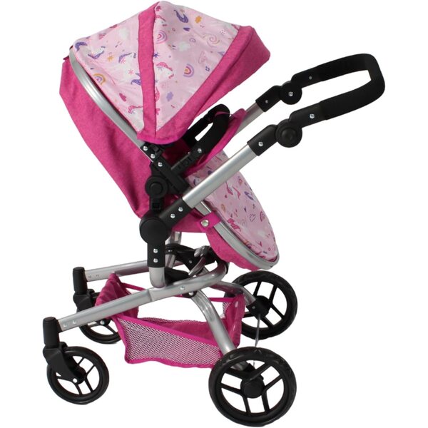 Bayer Chic 2000 Yolo 2 in 1 passeggino per bambole 3-8 anni unicorno rosa