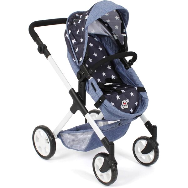 Bayer Chic 2000 Mila 2-in-1-Kinderwagen für Puppen Stellina Navy, verstellbarer Griff
