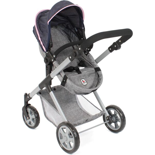 Bayer Chic 2000 Mila 2-in-1 Puppenwagen mit verstellbarem Griff und modernem Rahmen