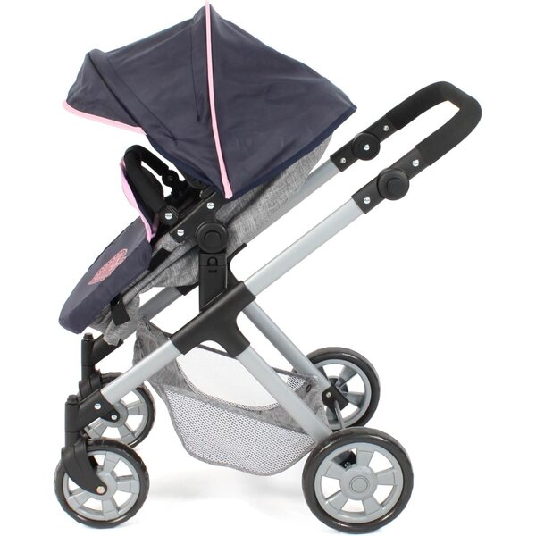 Bayer Chic 2000 Mila 2-in-1 Puppenwagen mit verstellbarem Griff und modernem Rahmen