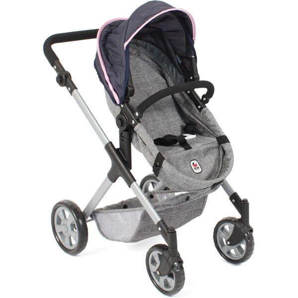 Bayer Chic 2000 Mila 2-in-1 Puppenwagen mit verstellbarem Griff und modernem Rahmen